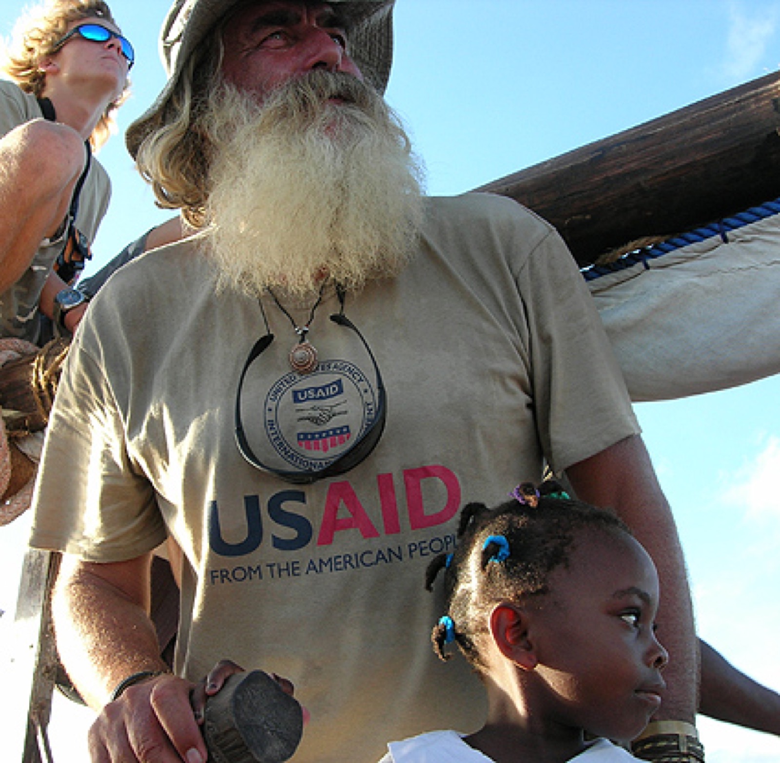 Kingsley Holgate on a later humanitarian voyage, photographed by USAID.