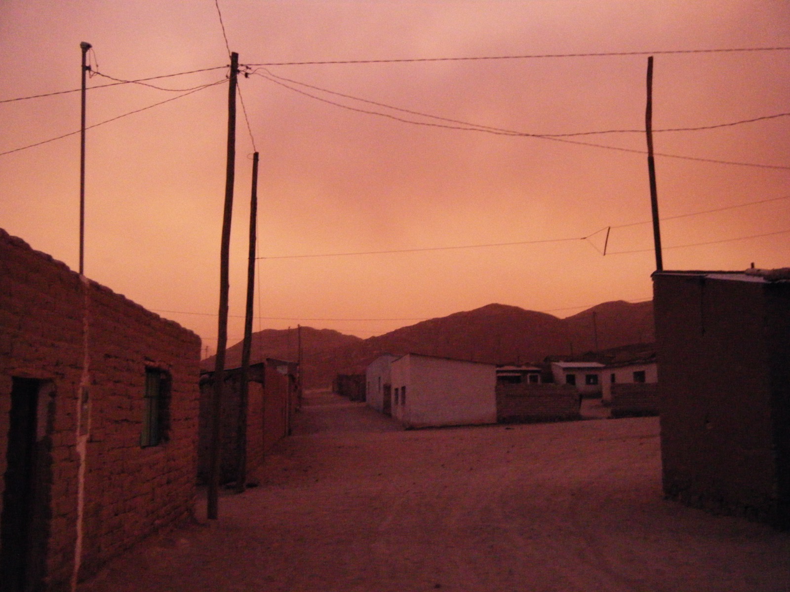 Sunset over the Sud Lípez altiplano at San Antonio de Lípez.