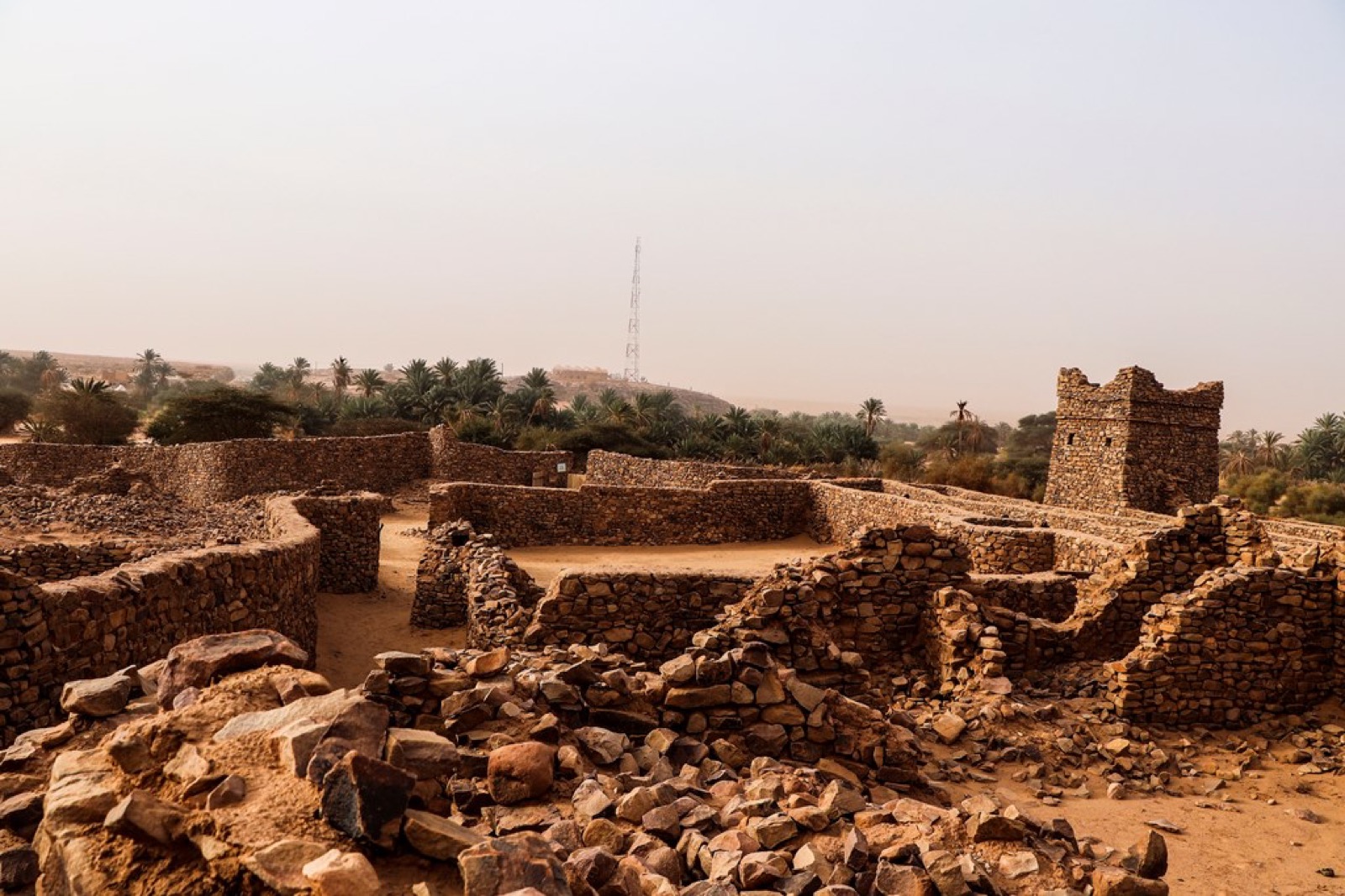 The old town of Ouadane in the Adrar of Mauritania, the oasis the expedition left on 6 February 1975 to enter the Empty Quarter.