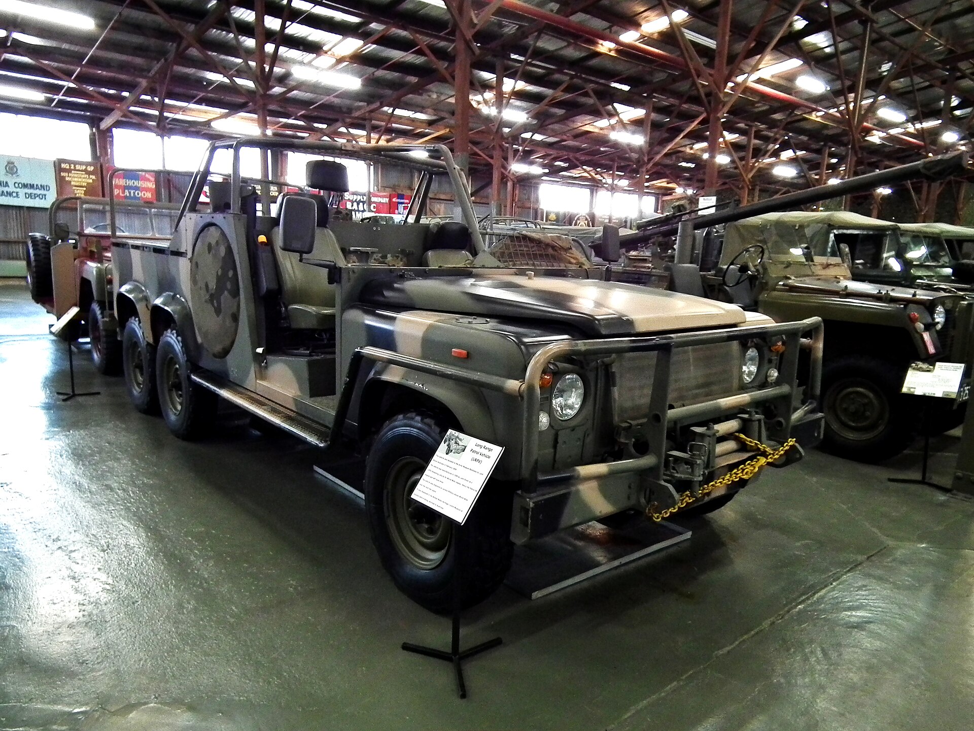 LRPV 6×6 — 1989 Land Rover Long Range Patrol Vehicle at the Australian Army History Unit museum, Bandiana, Victoria