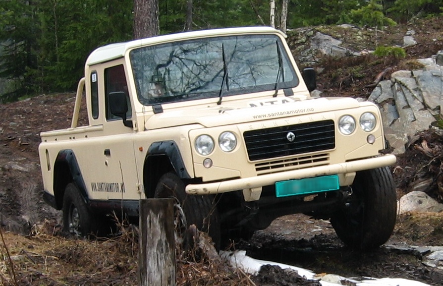 Santana PS-10 110 LWB — Santana PS-10 pickup, probably a 2005 model, demonstrating at Lampeland north of Kongsberg, Norway